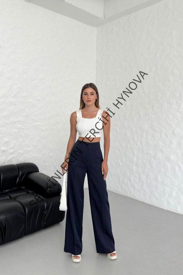 Yüksek Bel Pensli̇ Palazzo Pantolon