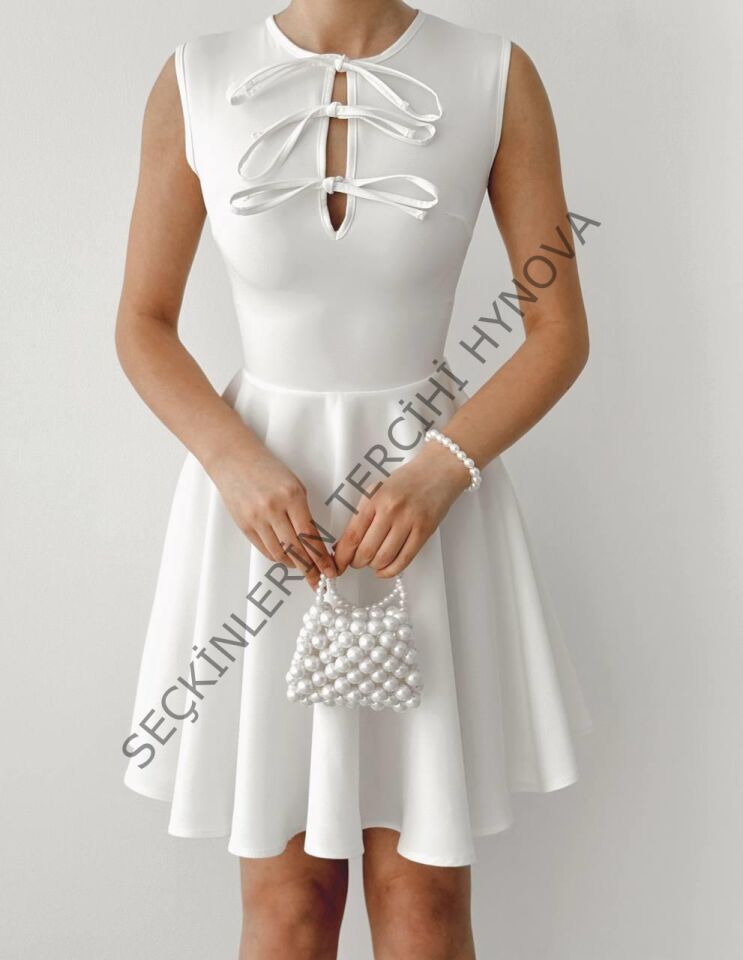 Perp Fiyonk Detaylı Elbise