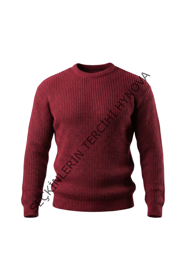 Erkek Bisiklet Yaka Örme Kazak