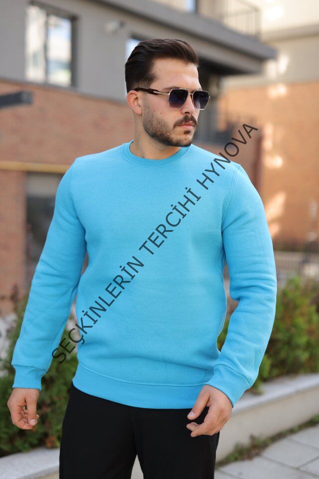 Erkek Üç İplik Şardonlu Sweatshirt