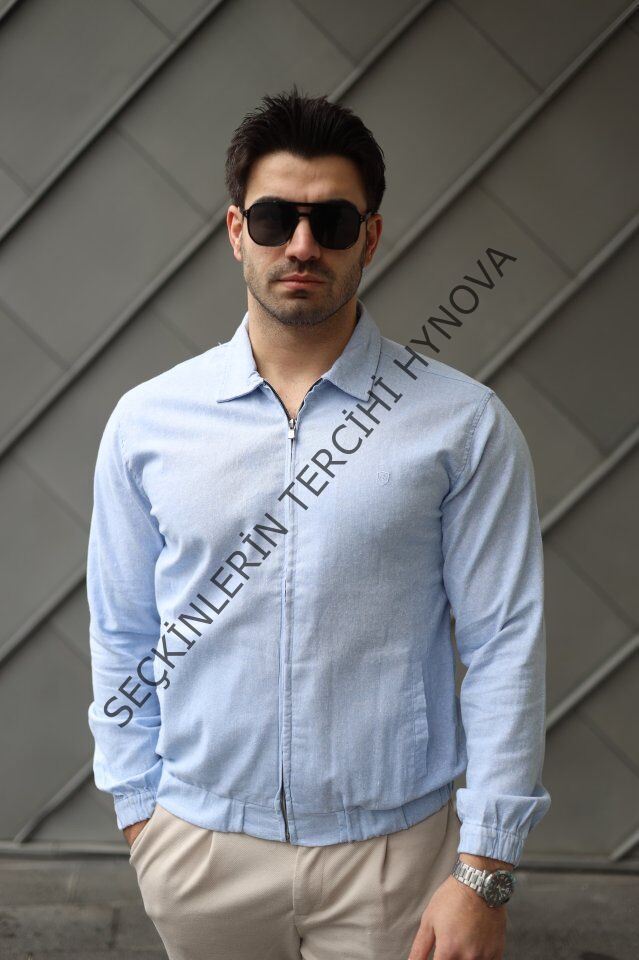 Erkek Pamuklu Keten Kumaş Ceket