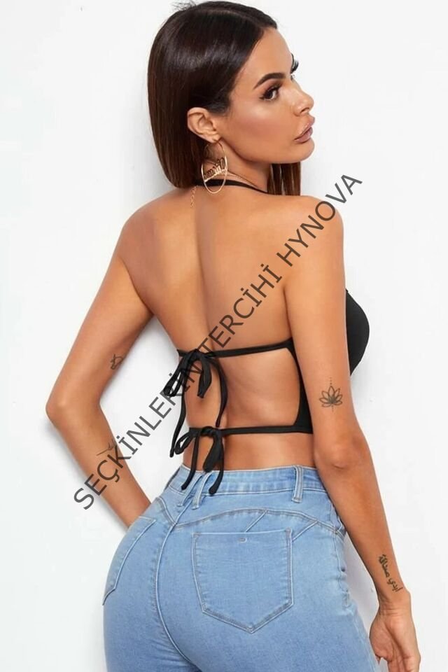 Kadın Siyah Belden Bağlamalı Şık Büstiyer – Modern ve Şık Tasarım