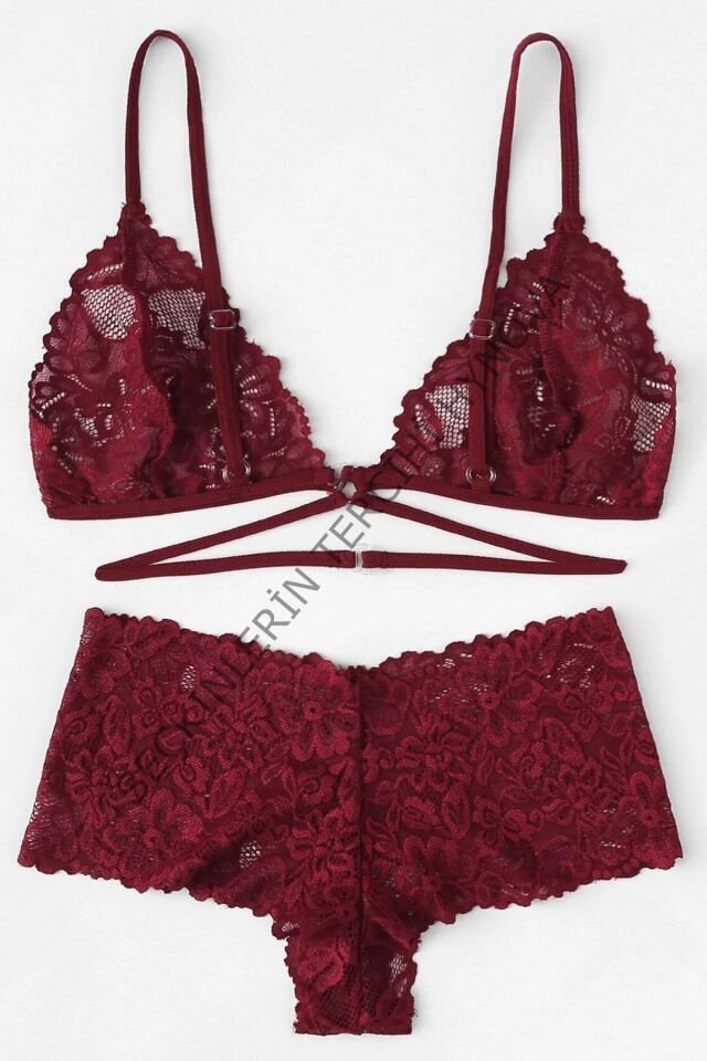Kadın Bordo Özel Şık Sütyen Külot Takımı – Modern, Konforlu ve Günlük Kombinlere Uygun