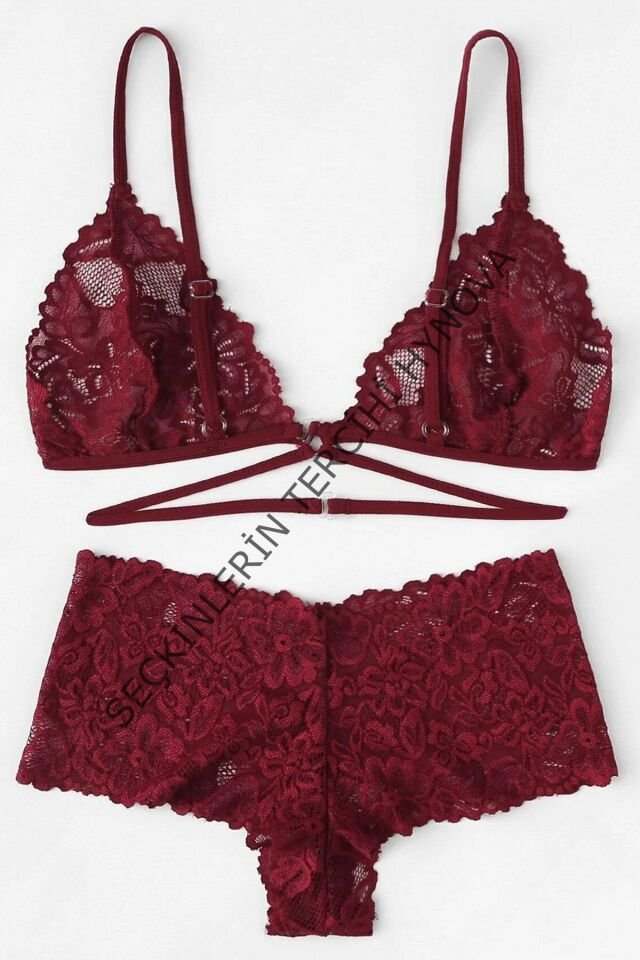 Kadın Bordo Özel Şık Sütyen Külot Takımı – Modern, Konforlu ve Günlük Kombinlere Uygun
