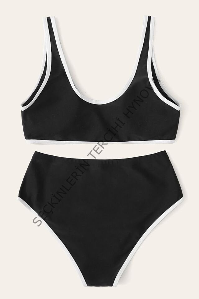 Kadın Siyah Pedli Yüksel Bel Sütyen Külot Takımı – Modern, Konforlu ve Günlük Kombinlere Uygun
