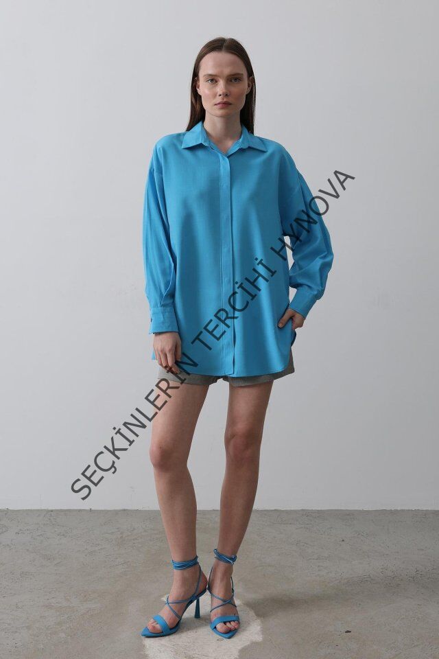 Uzun Kol Gömlek - Turkuaz