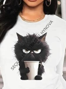 Kadın Uzun Kollu Bisiklet Yaka Baskılı Viskon Bluz