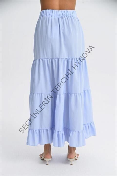 Audrey Fıfrlı Yırtmaç Detay Etek 4037