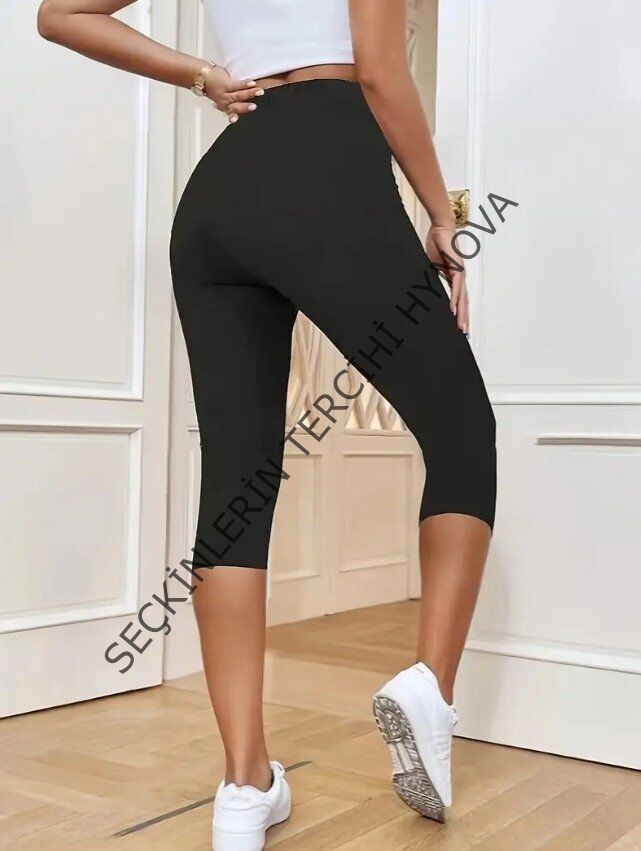Kadın Yüksek Bel Dalgıç Midi Tayt