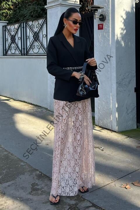 Maxi Dantel Etek 4047