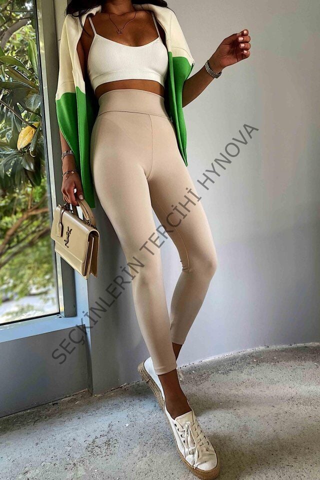 Kadın Yüksek Bel Içi şardonlu Fırsat ürün Toparlayıcı Tayt