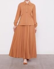 yüksek bel-dökümlü - pliseli etek