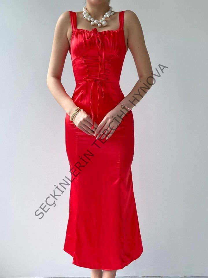 PAG İP ASKILI ELBİSE