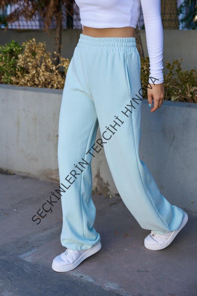 Düz Lastikli Eşofman - Mint Yeşili