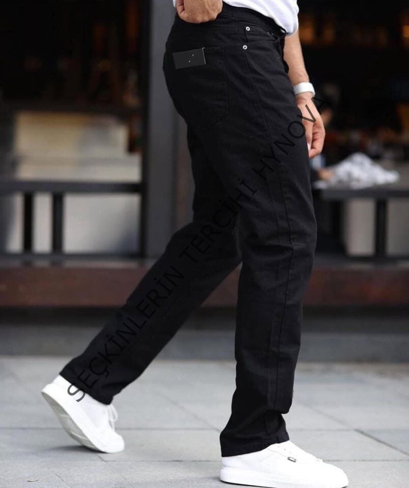 Erkek Siyah Baggy Jean
