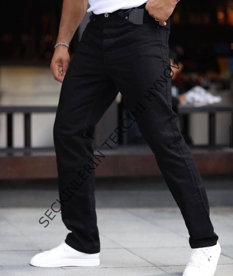 Erkek Siyah Baggy Jean