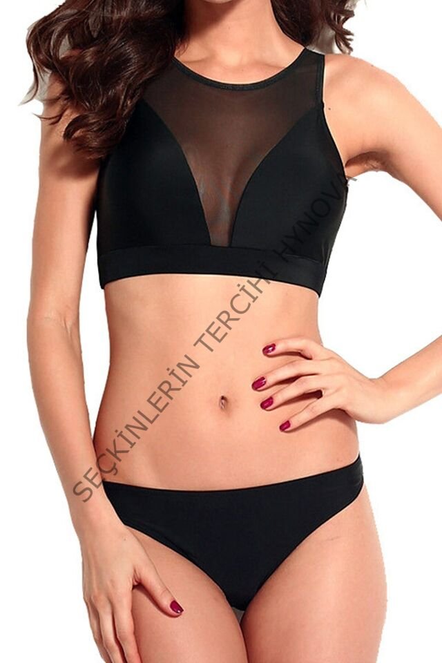 Kadın Siyah Seksi Tüllü Iç Çamaşır Takımı – Modern, Konforlu ve Günlük Kombinlere Uygun