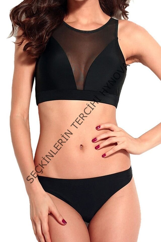 Kadın Siyah Seksi Tüllü Iç Çamaşır Takımı – Modern, Konforlu ve Günlük Kombinlere Uygun