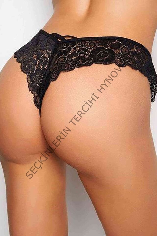 Kadın Siyah Dantelli Seksi Külot – Modern ve Şık Tasarım