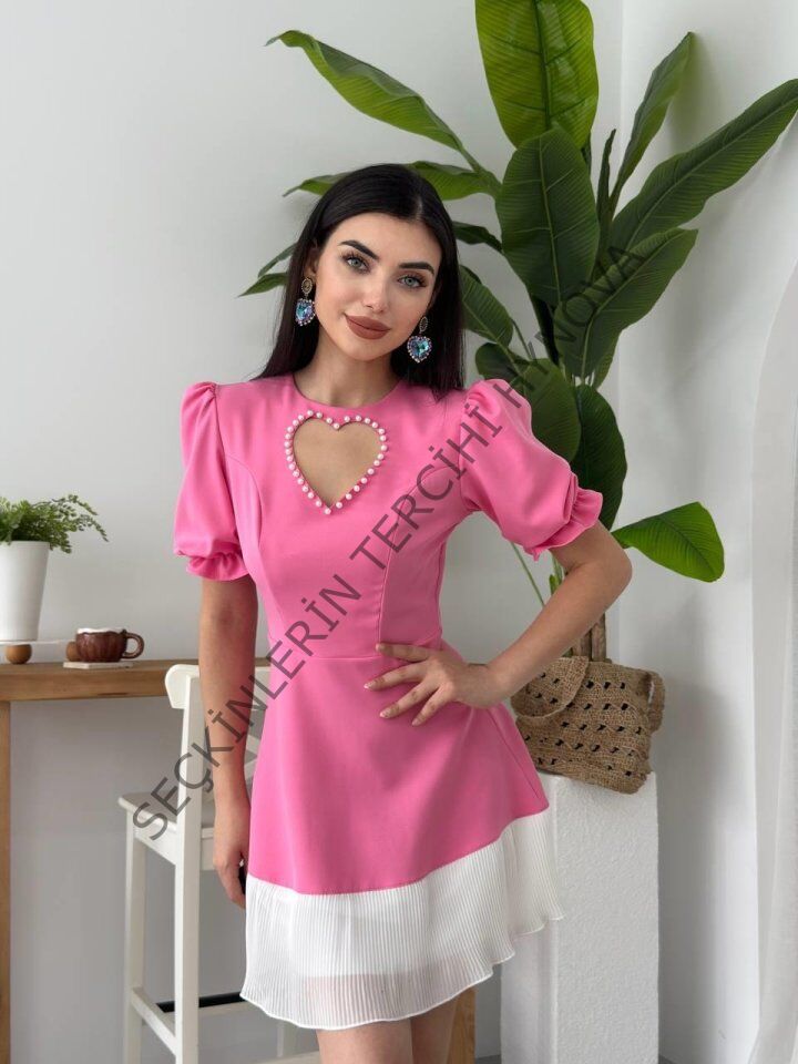 Safe Kalp Detaylı Elbise