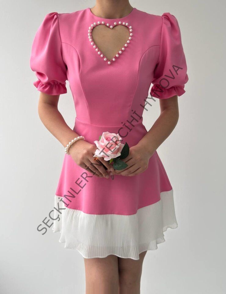 Safe Kalp Detaylı Elbise