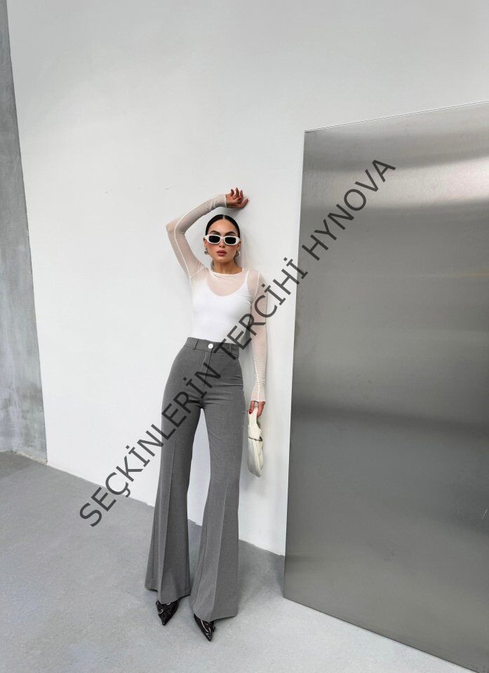 230 Gr Poly Viscose Full Lycra İspanyol Paça Pantolon