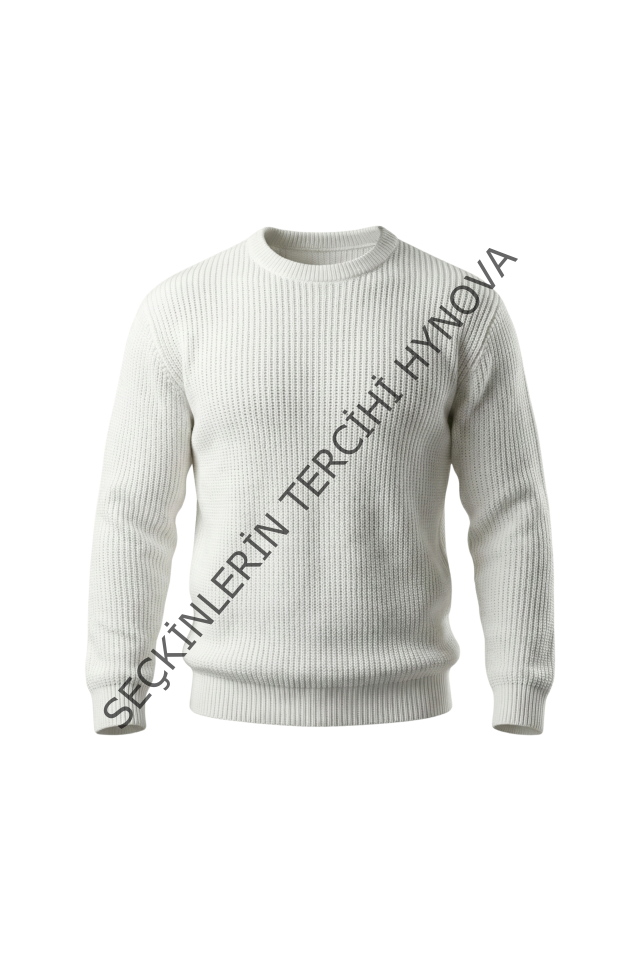 Erkek Bisiklet Yaka Örme Kazak