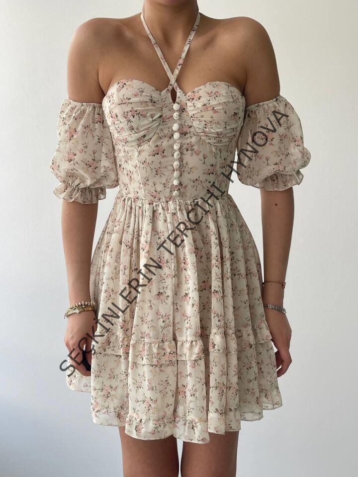 Hans Boyundan Bağlamalı Elbise