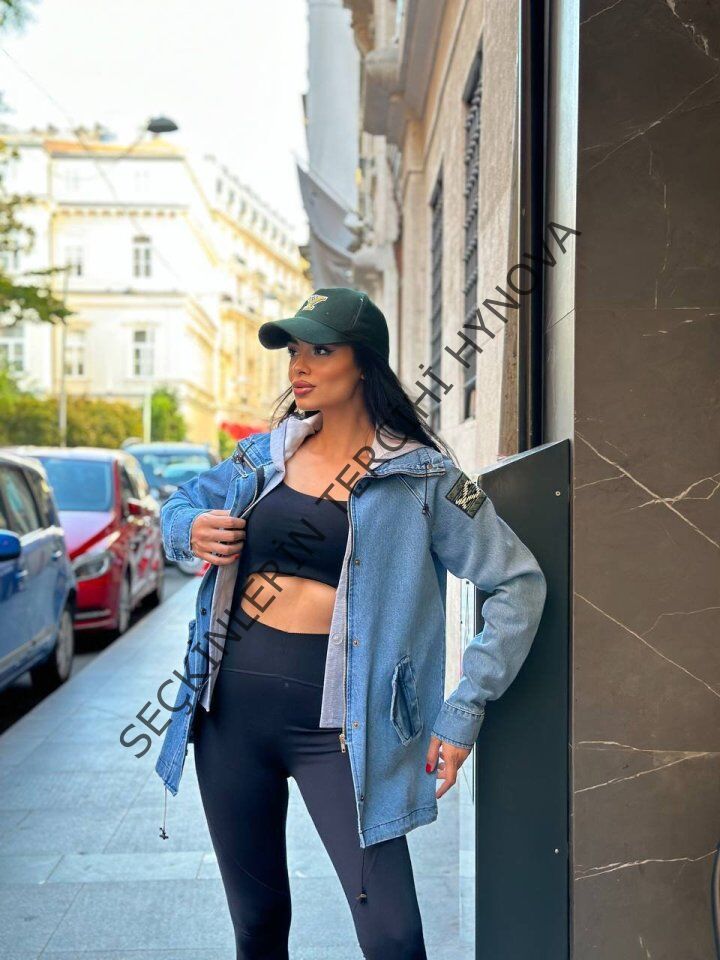 Kadın Ek Parça Kapüşon Kol Arma Detay Gabardin Ceket