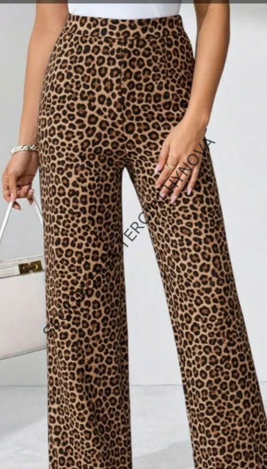 Kadın Yüksek Bel Paçaya Doğru Geniş Dalgıç Pantolon