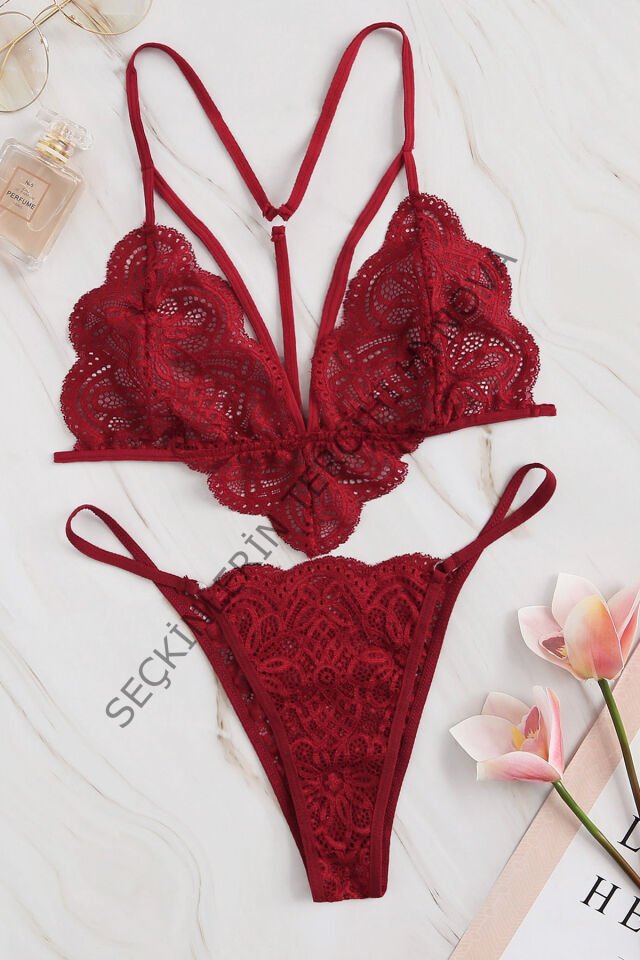Kadın Bordo Özel Seksi Sütyen Külot Takımı – Modern, Konforlu ve Günlük Kombinlere Uygun