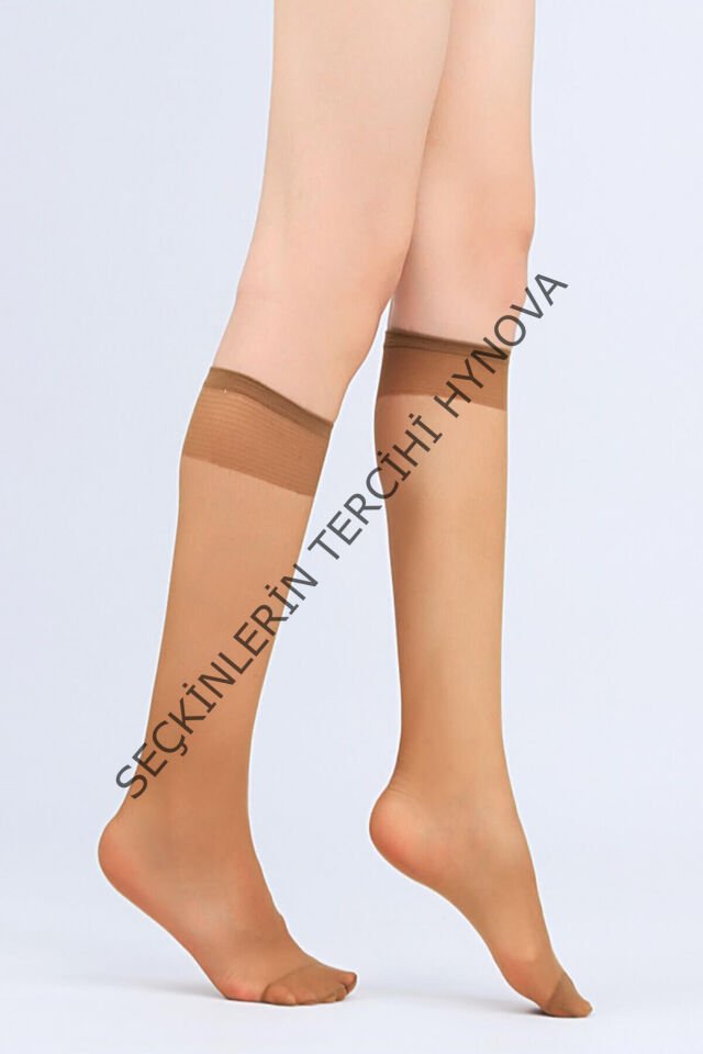 Kadın Bronz 20 Denye Dizaltı Çorap – Modern ve Şık Tasarım