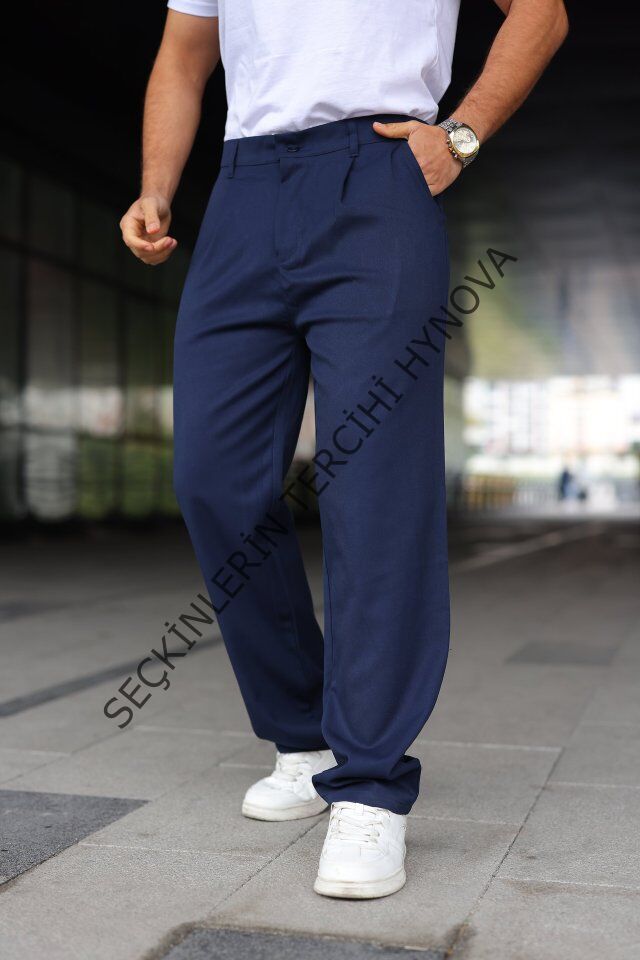 Erkek Beli Lastikli Baggy Pantolon