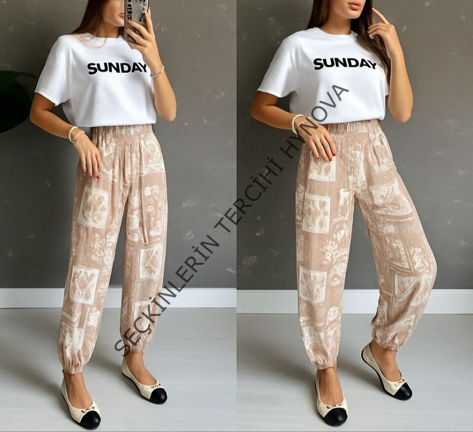 Kadın Desenli Süprem Pantolon