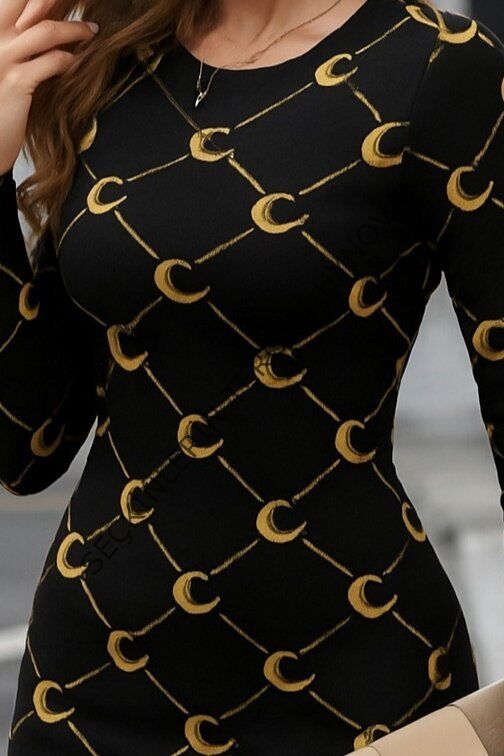Kadın Bisiklet Yaka Uzun Kol Triko Mini Boy Elbise