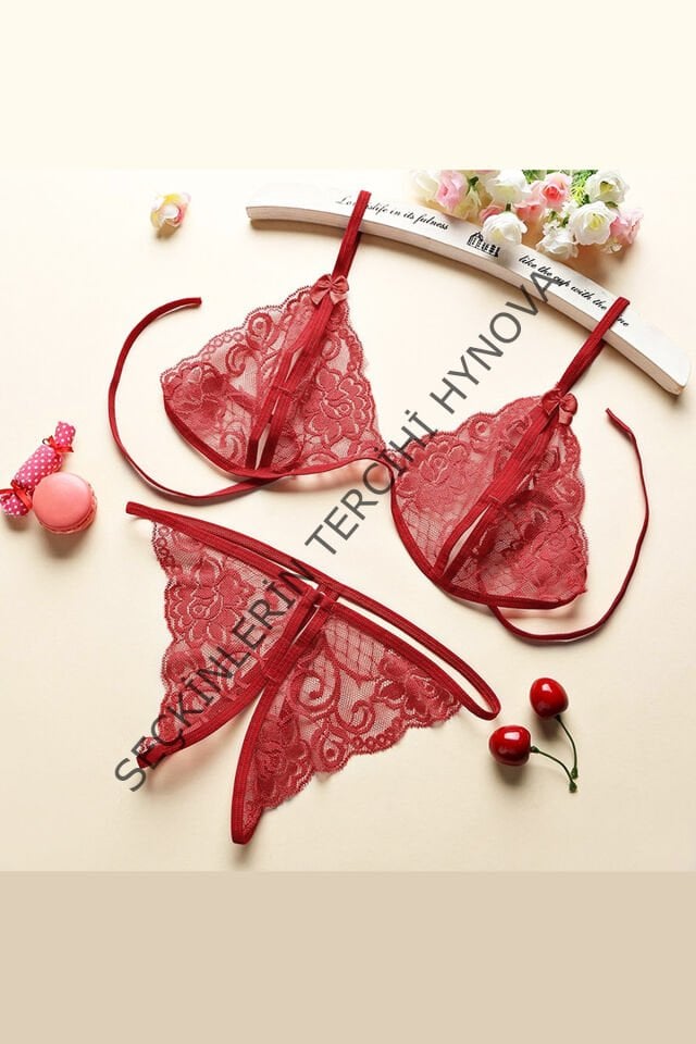 Kadın Bordo Dantelli Sütyen Külot Takımı – Modern, Konforlu ve Günlük Kombinlere Uygun