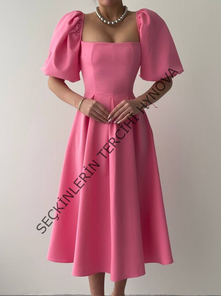 Benjamin Çan Etekli Midi Boy Elbise