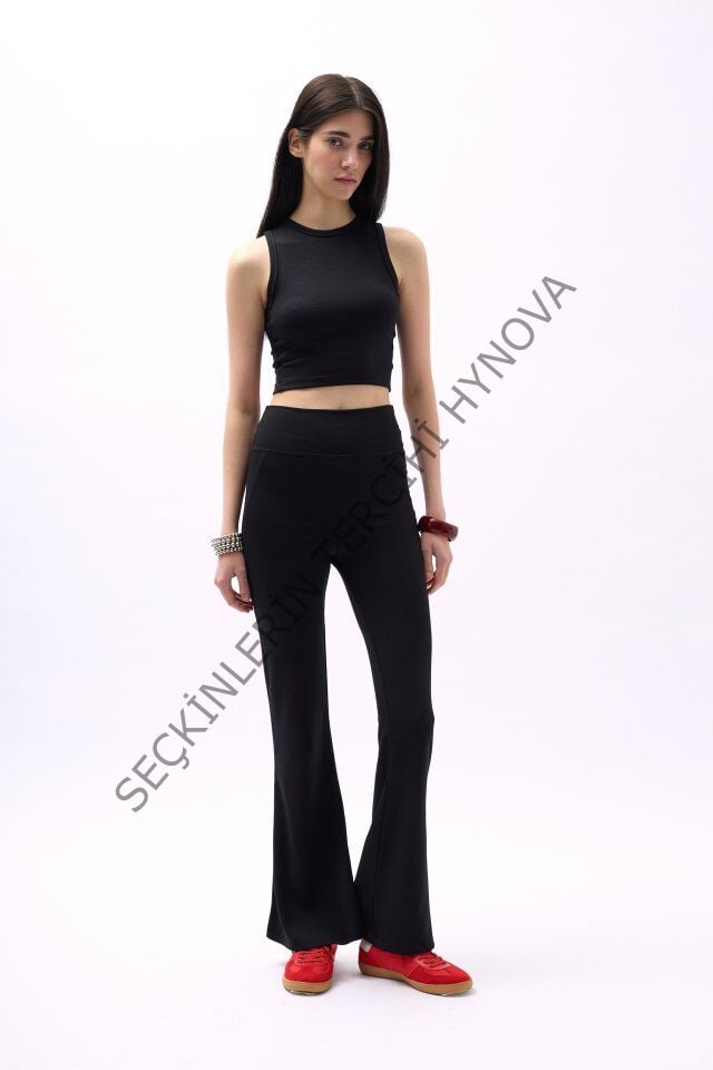 İspanyol Paça Yüksek Bel Tayt