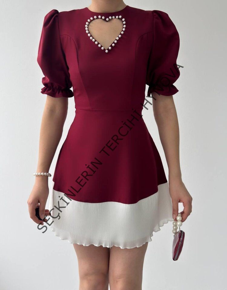 Safe Kalp Detaylı Elbise