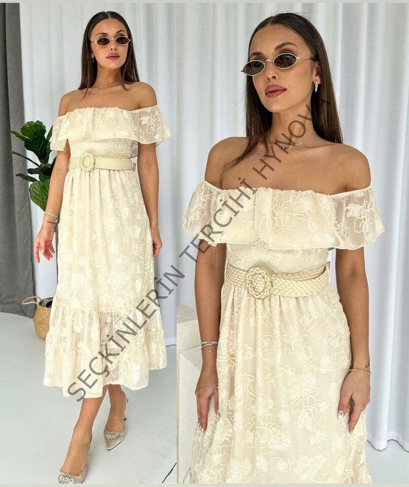 Reget Kemerli Elbise