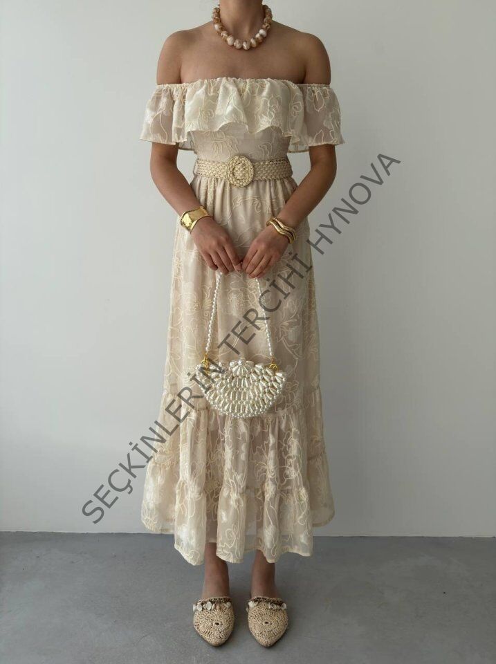 Reget Kemerli Elbise