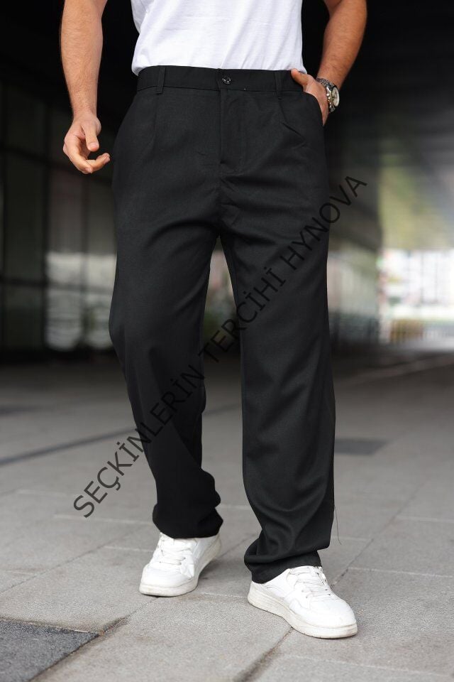 Erkek Beli Lastikli Baggy Pantolon