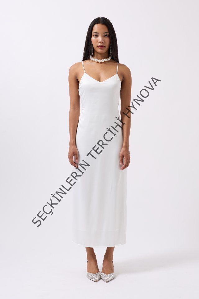 Saten İnce Asklı Elbise