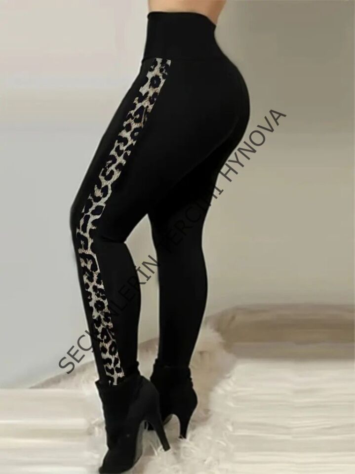 Kadın Yüksek Bel Yan şerit Detaylı Dalgıç Tayt