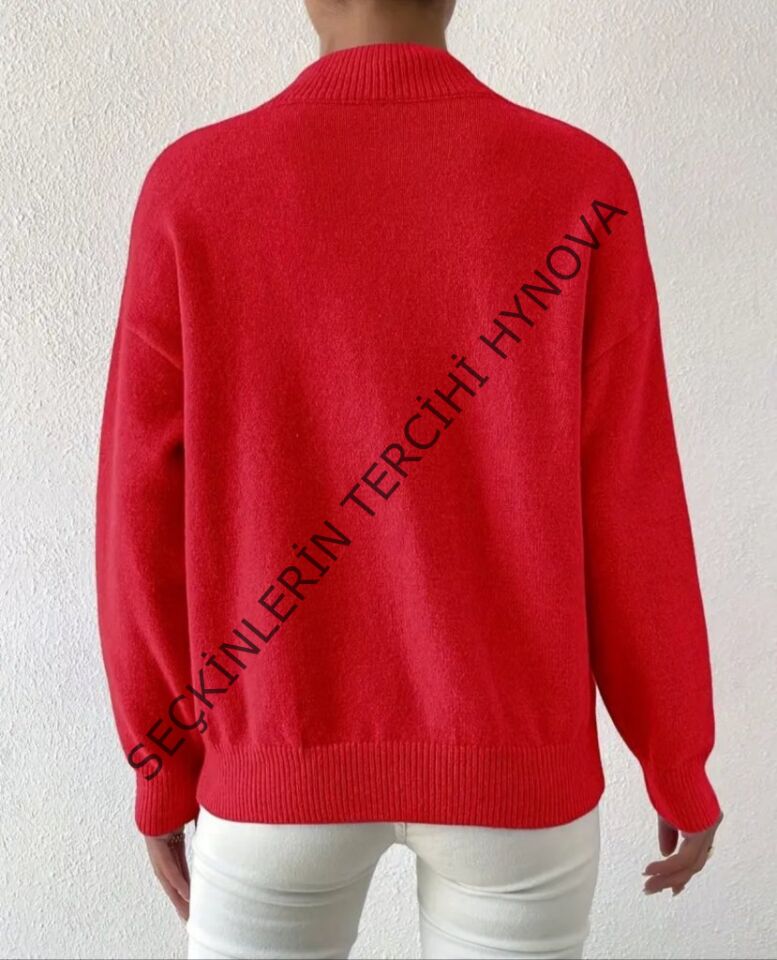 Kadın Uzun Kollu Balıkçı Yaka Triko Bluz