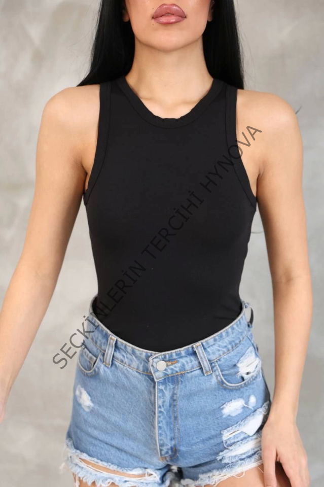 Kolsuz Badi Bluz - Siyah