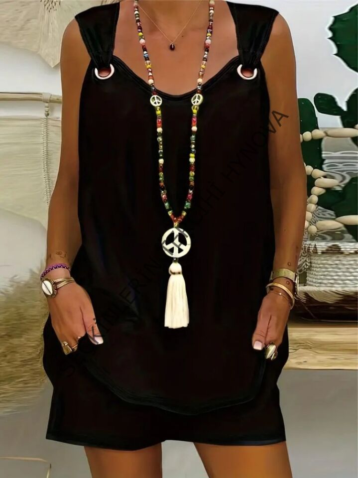 Kadın Kolsuz V Yaka Kuş Gözü Detay Bluz Short Aerobin Ikili Takım