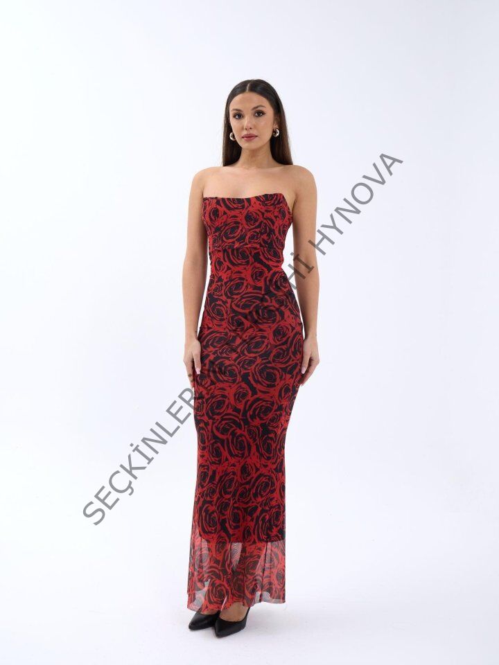 7006 ELBİSE-KIRMIZI