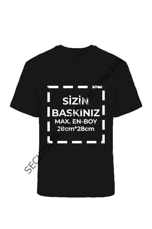 Tişört Tasarla 20/1 Kumaş - Siyah