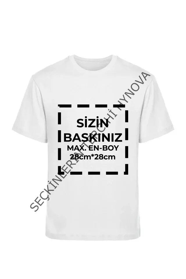 Tişört Tasarla 20/1 Kumaş - Beyaz